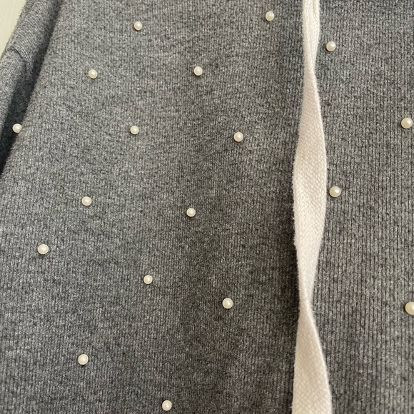 Zara Trafaluc Grey Hoodie with Pearls - Picture 7 of 9